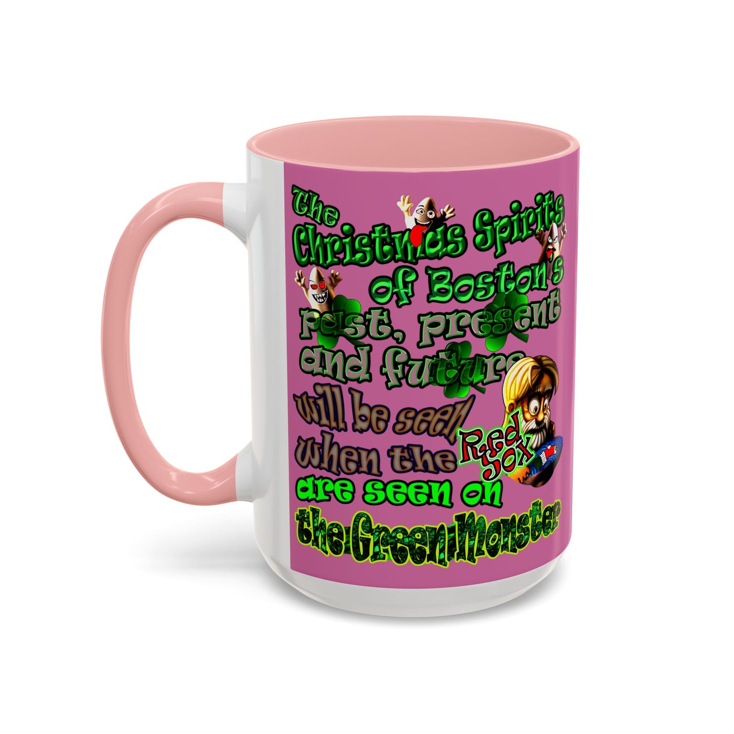 christmas spirits of boston - Accent Mug (light pink)