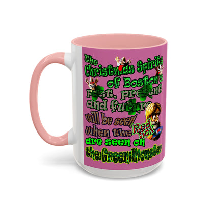 christmas spirits of boston - Accent Mug (light pink)
