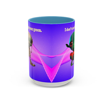 I don't care that your grey - Accent Mug (purple-pink wave)