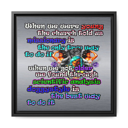 doggystyle - framed canvas art (brushed nickel)