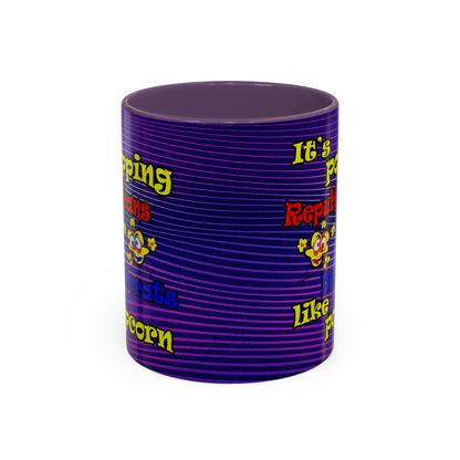 popping like popcorn - Accent Mug (purple wave)