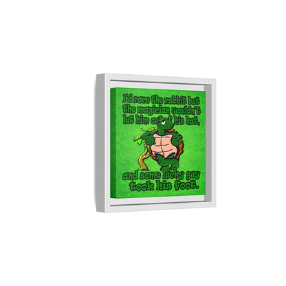 turtle race - framed canvas art (green turf)