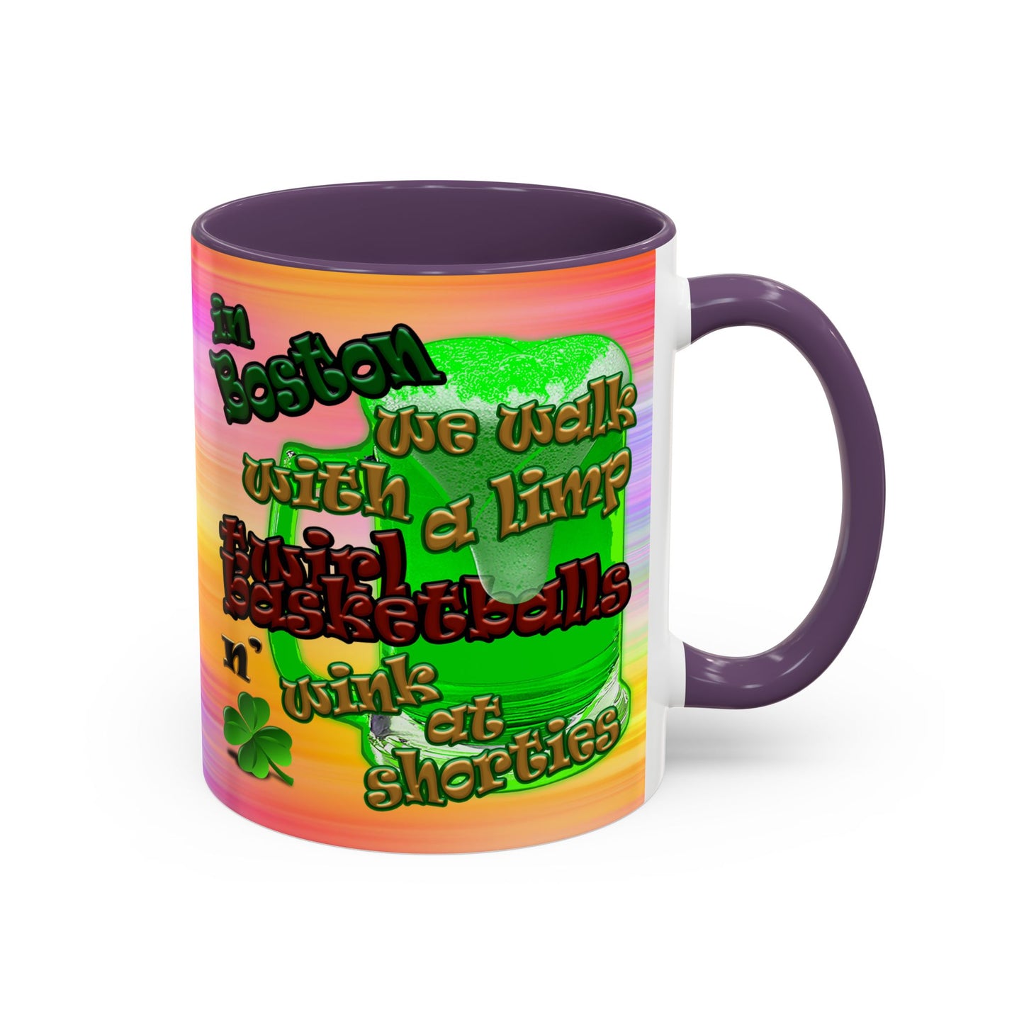 celtics logo - Accent Mug (color blur)