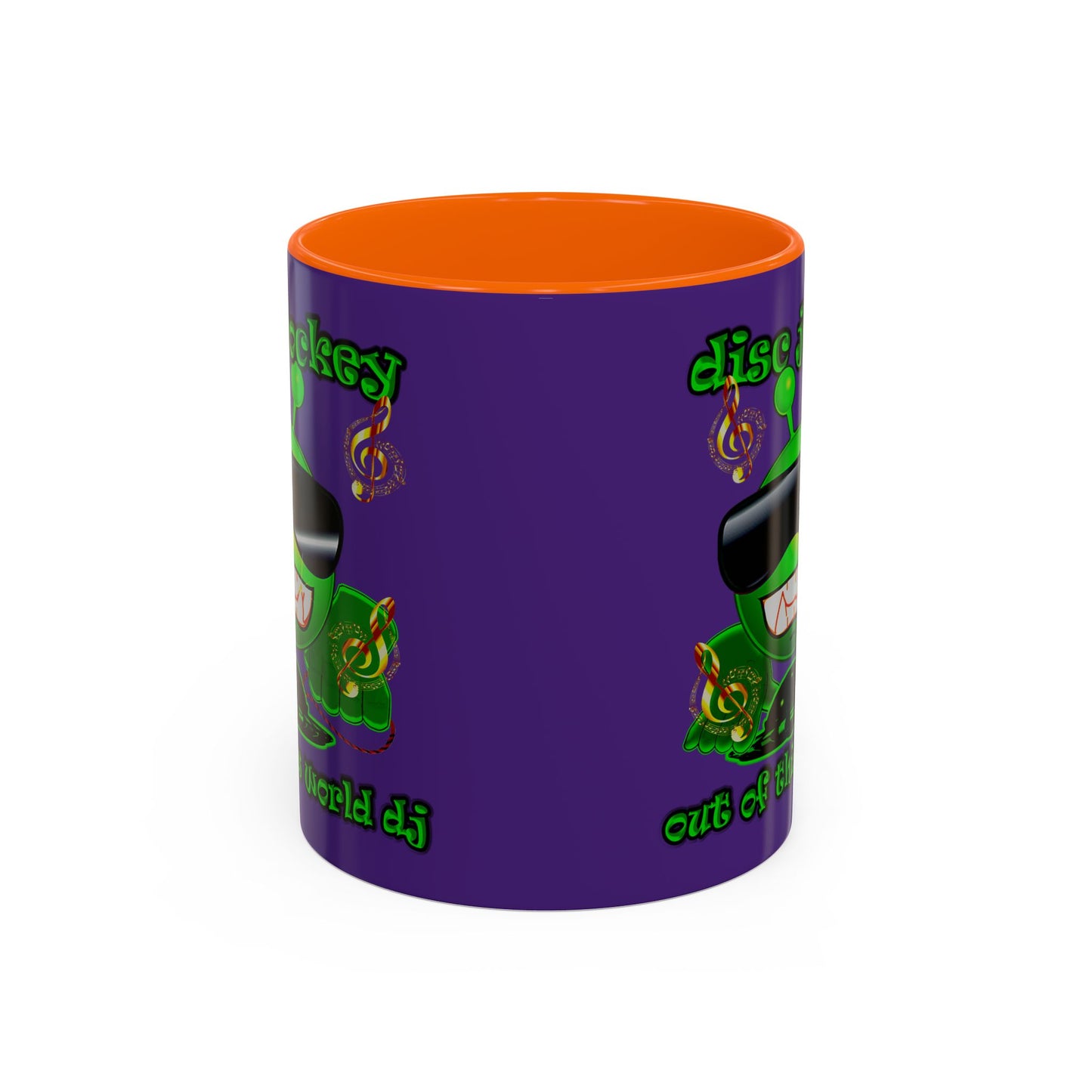 disc jockey - Accent Mug (purple)