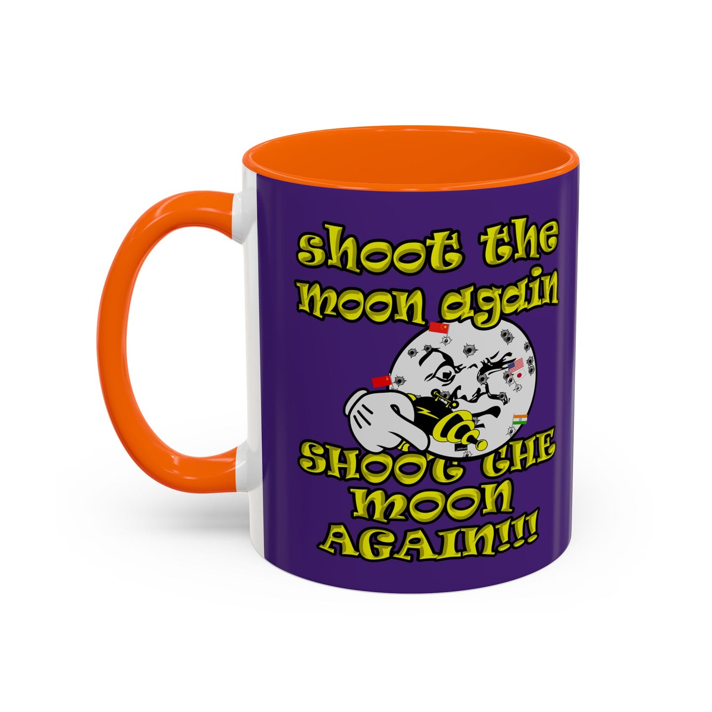 shoot the moon again - Accent Mug (purple)