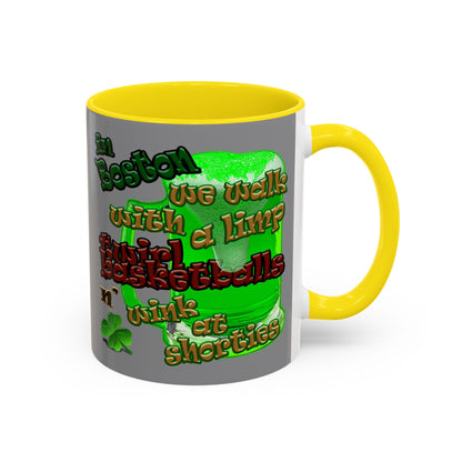 celtics logo - Accent Mug (grey)