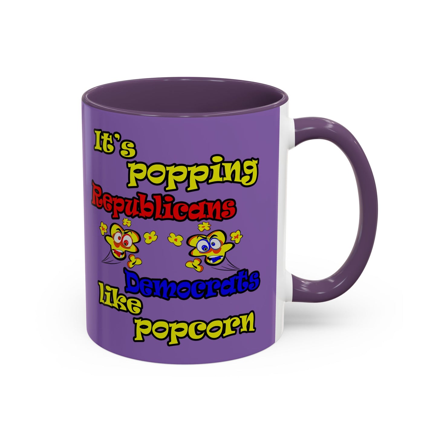 popping like popcorn - Accent Mug (light purple)