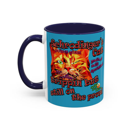 schrodinger's cat - Accent Mug (turquoise)