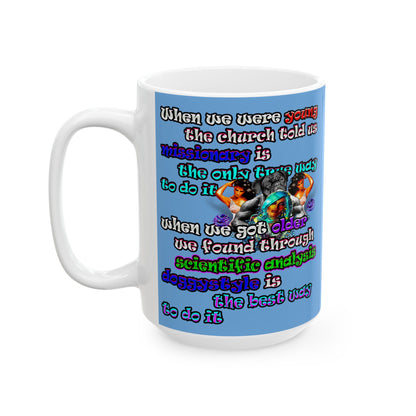 doggystyle - White Mug (light blue)