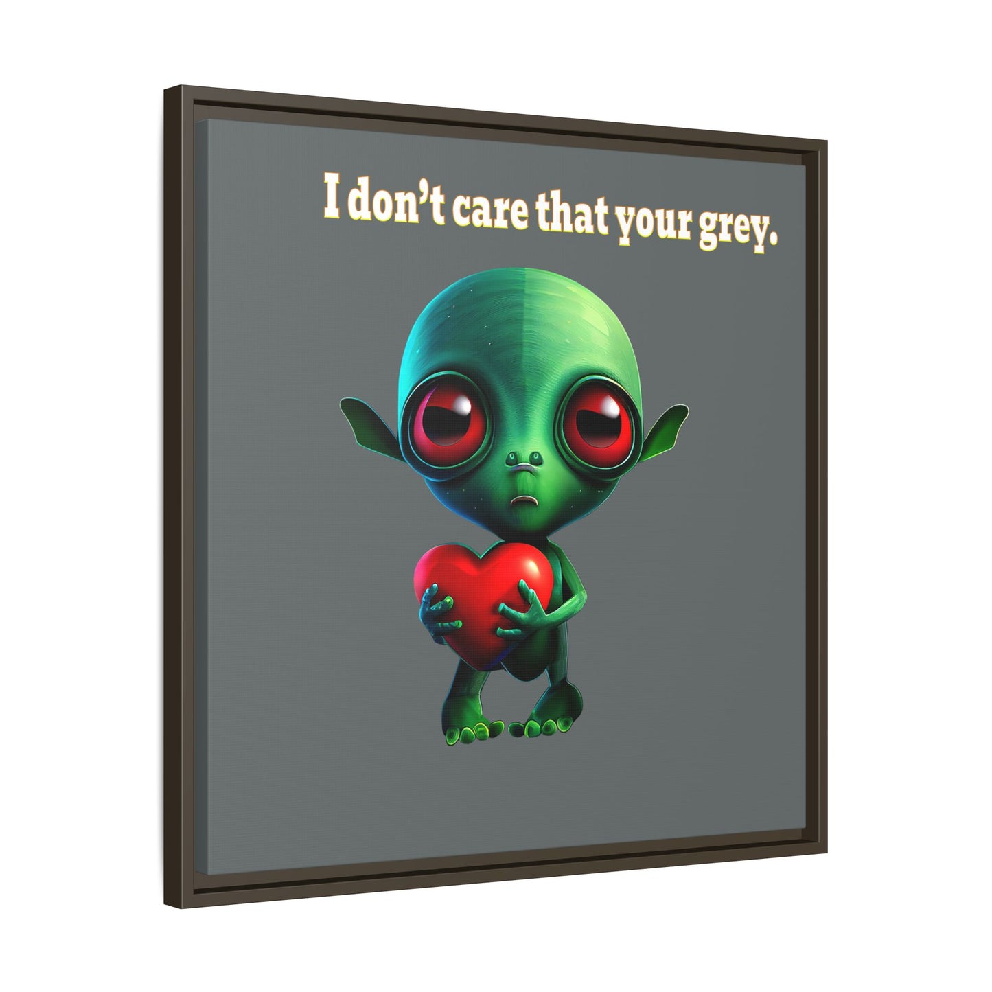 I don't care that your grey - framed canvas art (dark grey)
