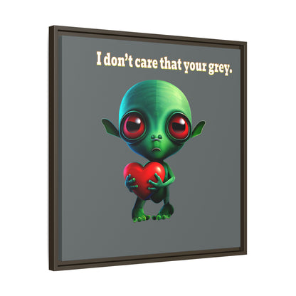 I don't care that your grey - framed canvas art (dark grey)