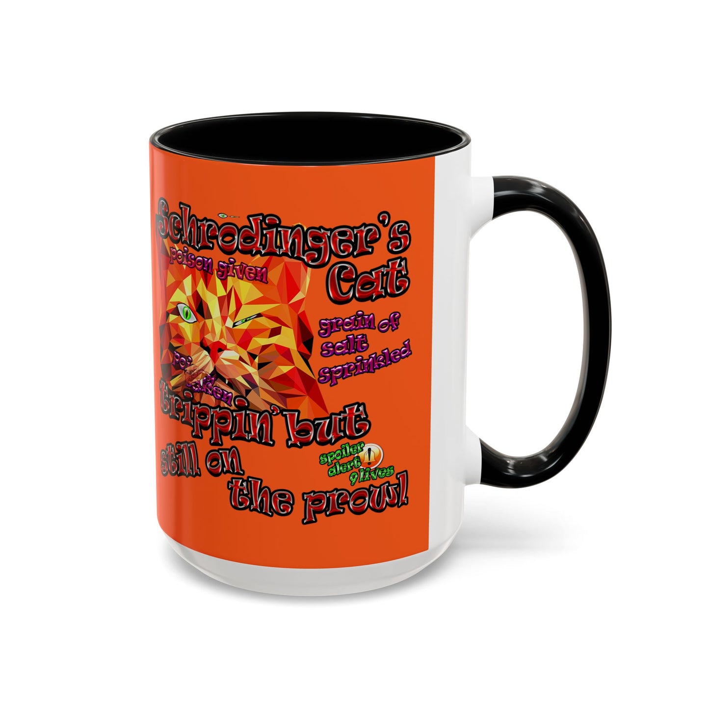 schrodinger's cat - Accent Mug (orange)