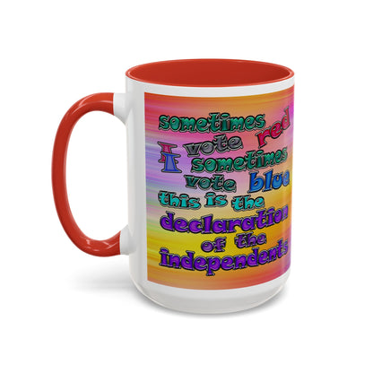 declaration of the independents - Accent Mug (color blur)