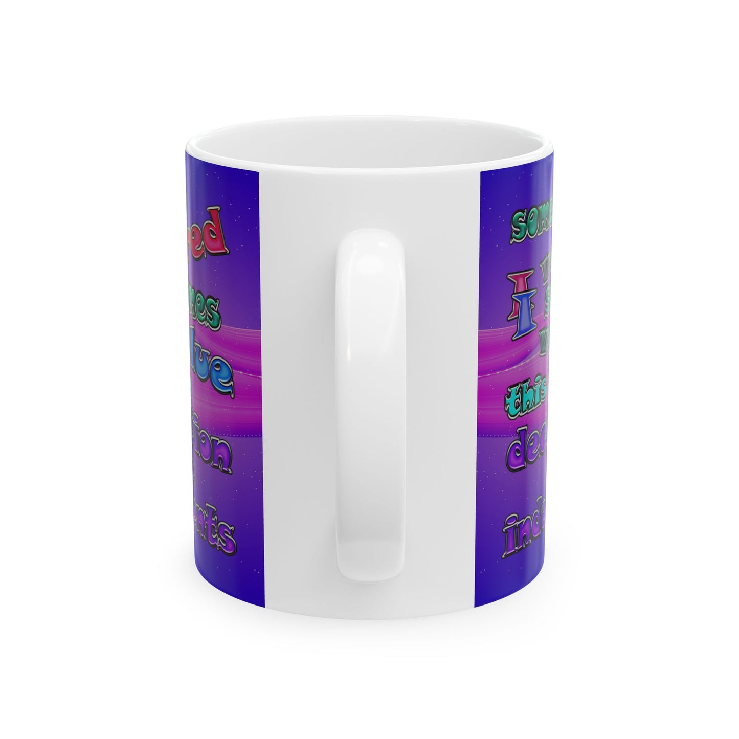 declaration of the independents - White Mug (purple-pink wave)