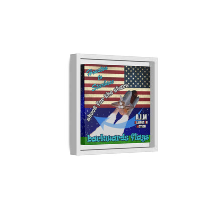 shoot for the stars - framed canvas art ('snoops' background)