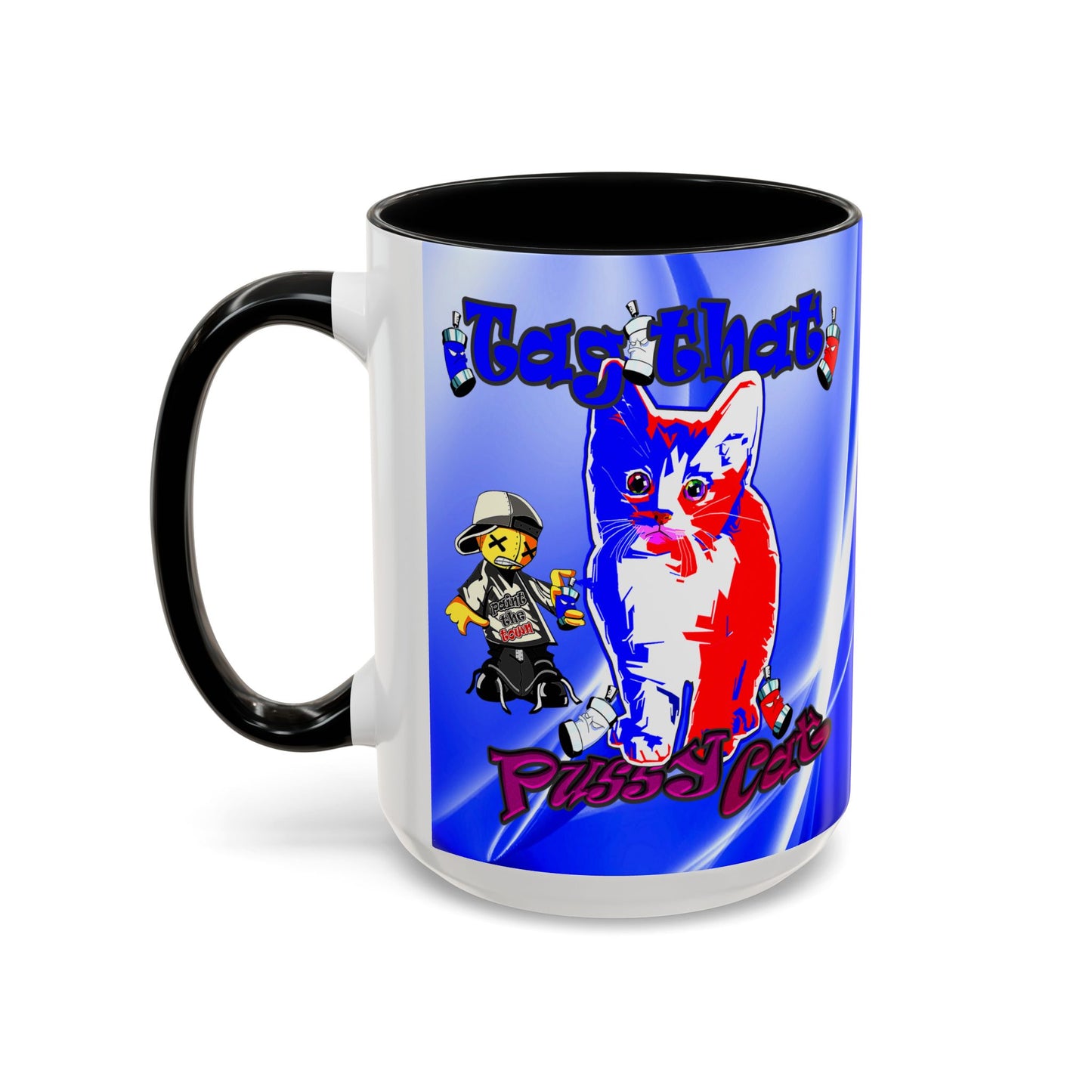 tag that - Accent Mug (blue-white wave)