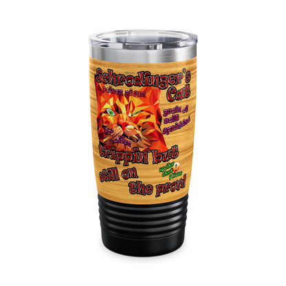 schrodinger's cat - Ringneck Tumbler, 20oz (butterscotch wood finish)