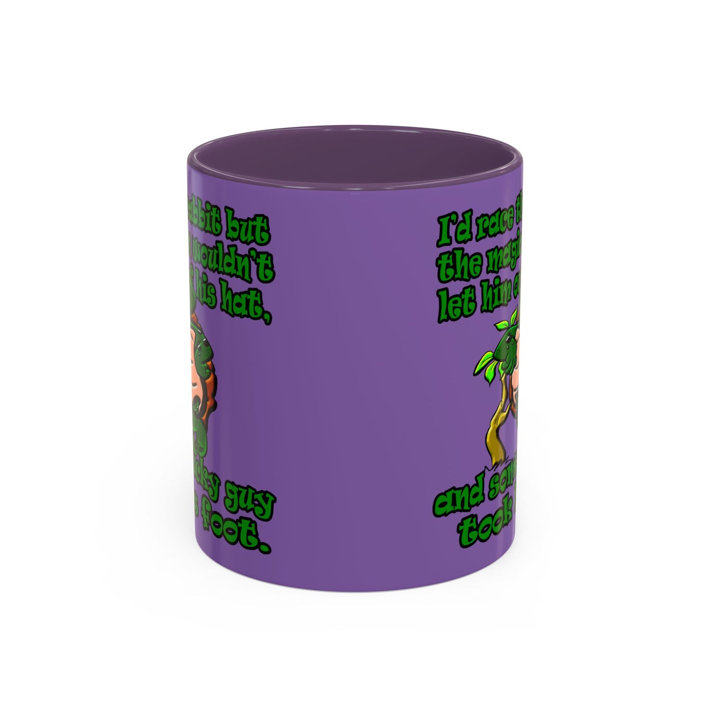 turtle race - Accent Mug (light purple)