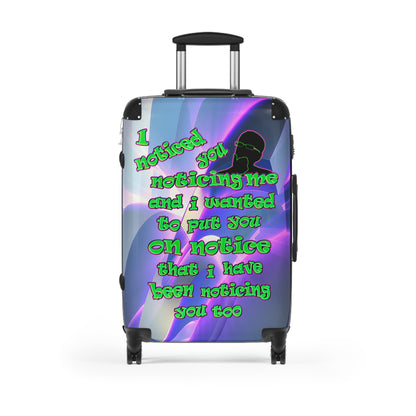 noticed you noticing - Suitcase (grey-pink wave)