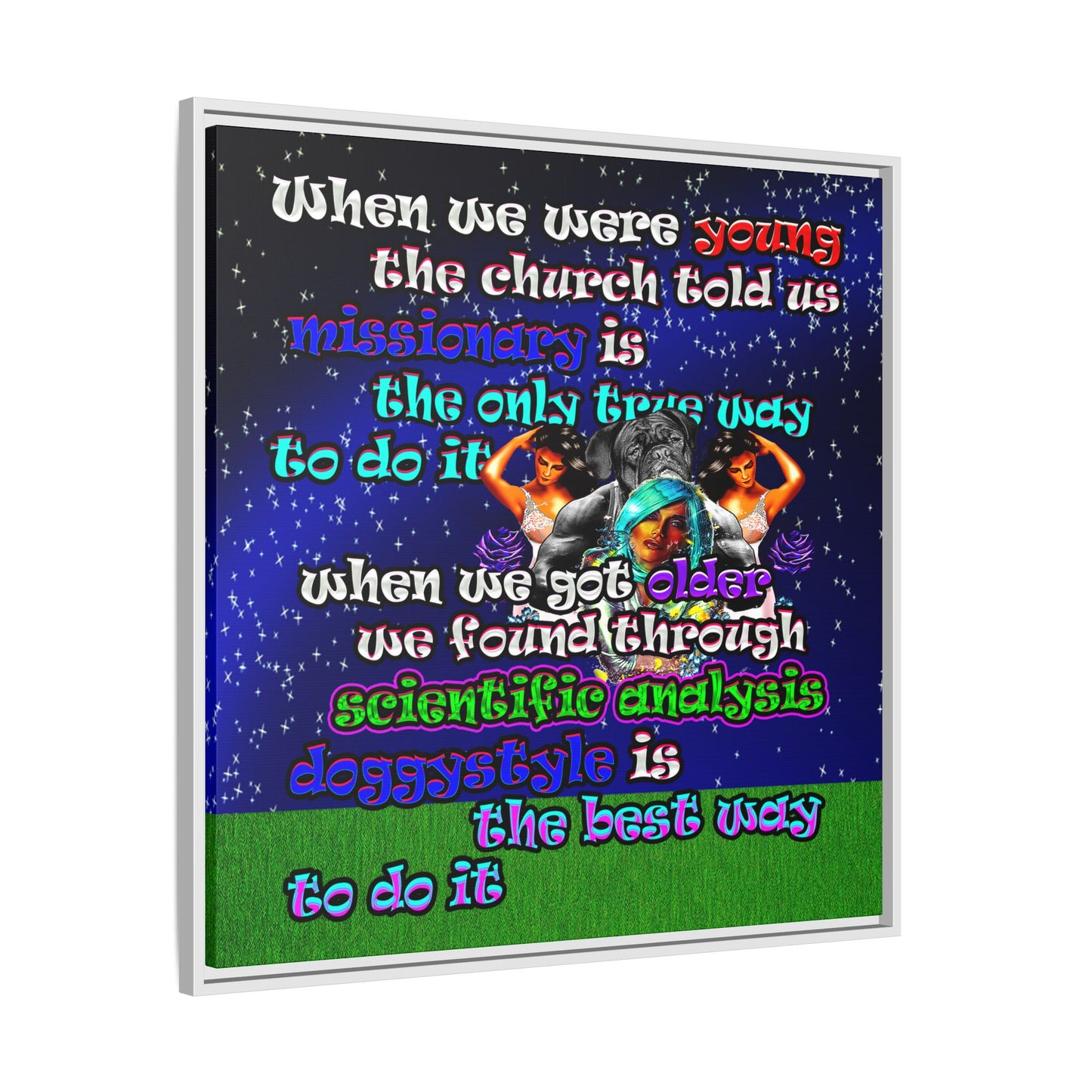 doggystyle - framed canvas art ('snoops' background)