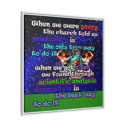 doggystyle - framed canvas art ('snoops' background)