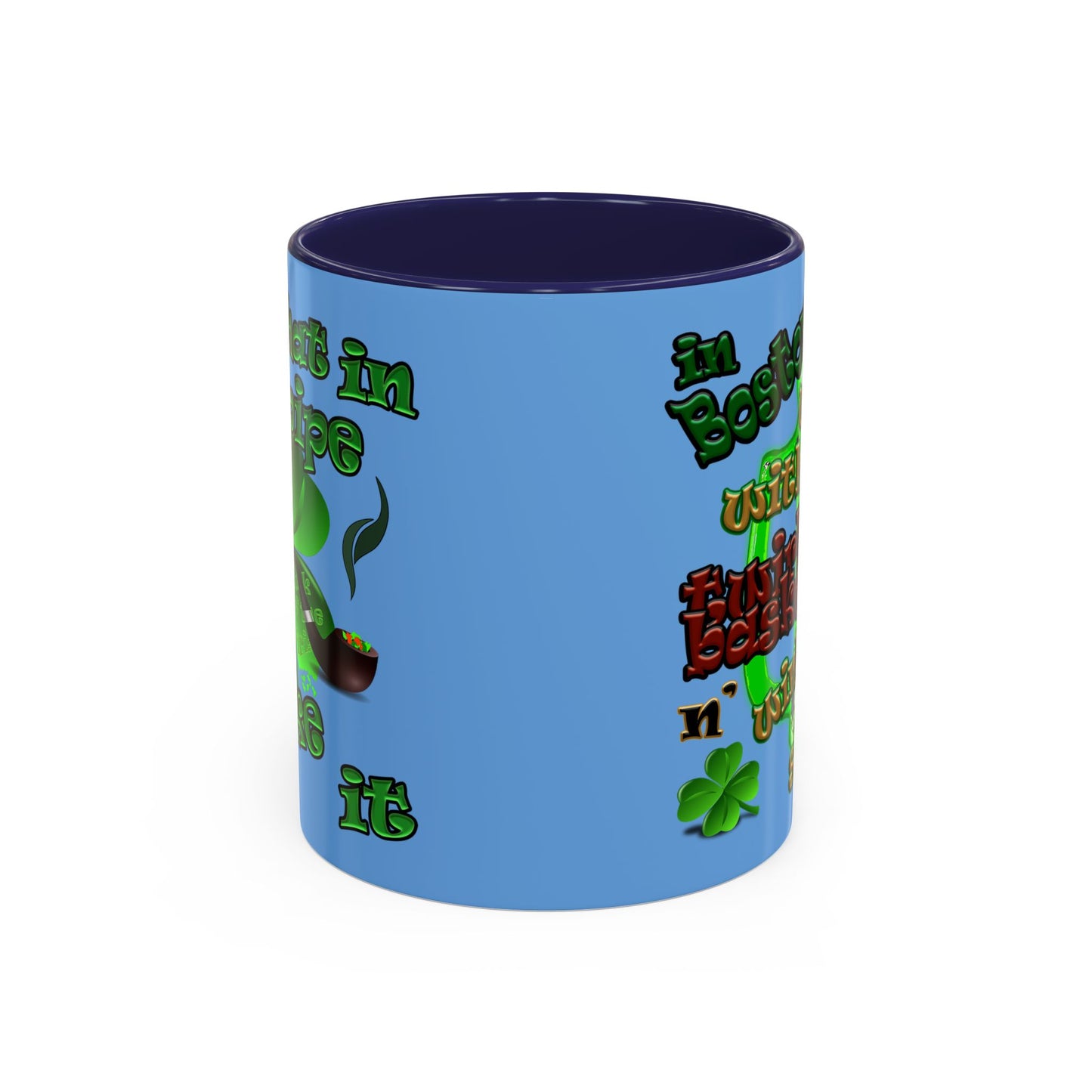 celtics logo - Accent Mug (light blue)