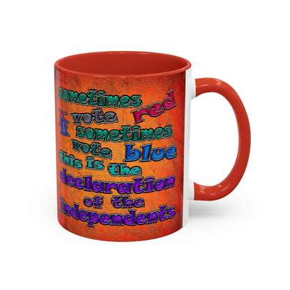 declaration of the independents - Accent Mug (burnt orange)
