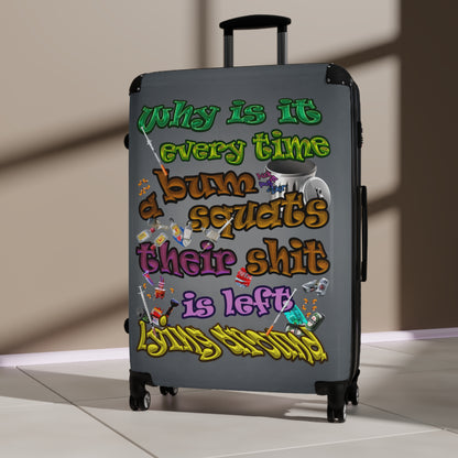 the bum's shit - Suitcase (grey-light grey)