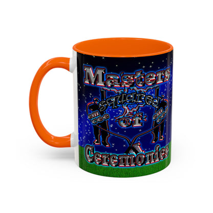 em cee squared - Accent Mug ('snoops' background)