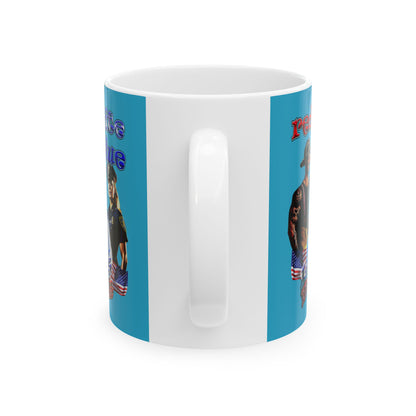 rw&b lives matter - White Mug (turquoise)