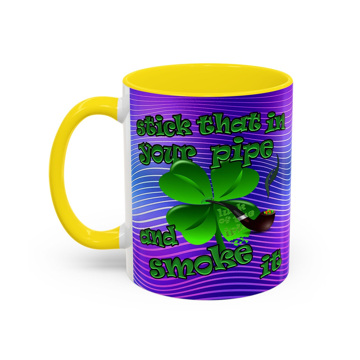 celtics logo - Accent Mug (purple wave)