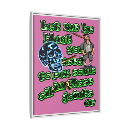 og - framed canvas art (light pink)