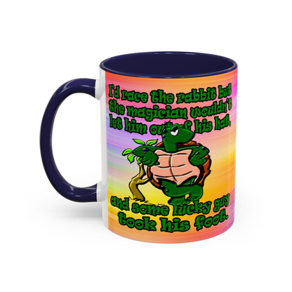 turtle race - Accent Mug (color blur)