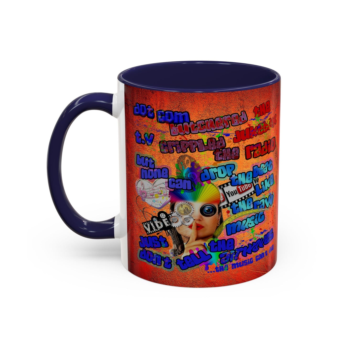 drop the beat - Accent Mug (burnt orange)