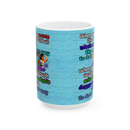 doggystyle - White Mug (faded blue)