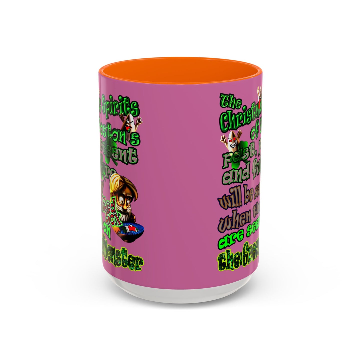 christmas spirits of boston - Accent Mug (light pink)
