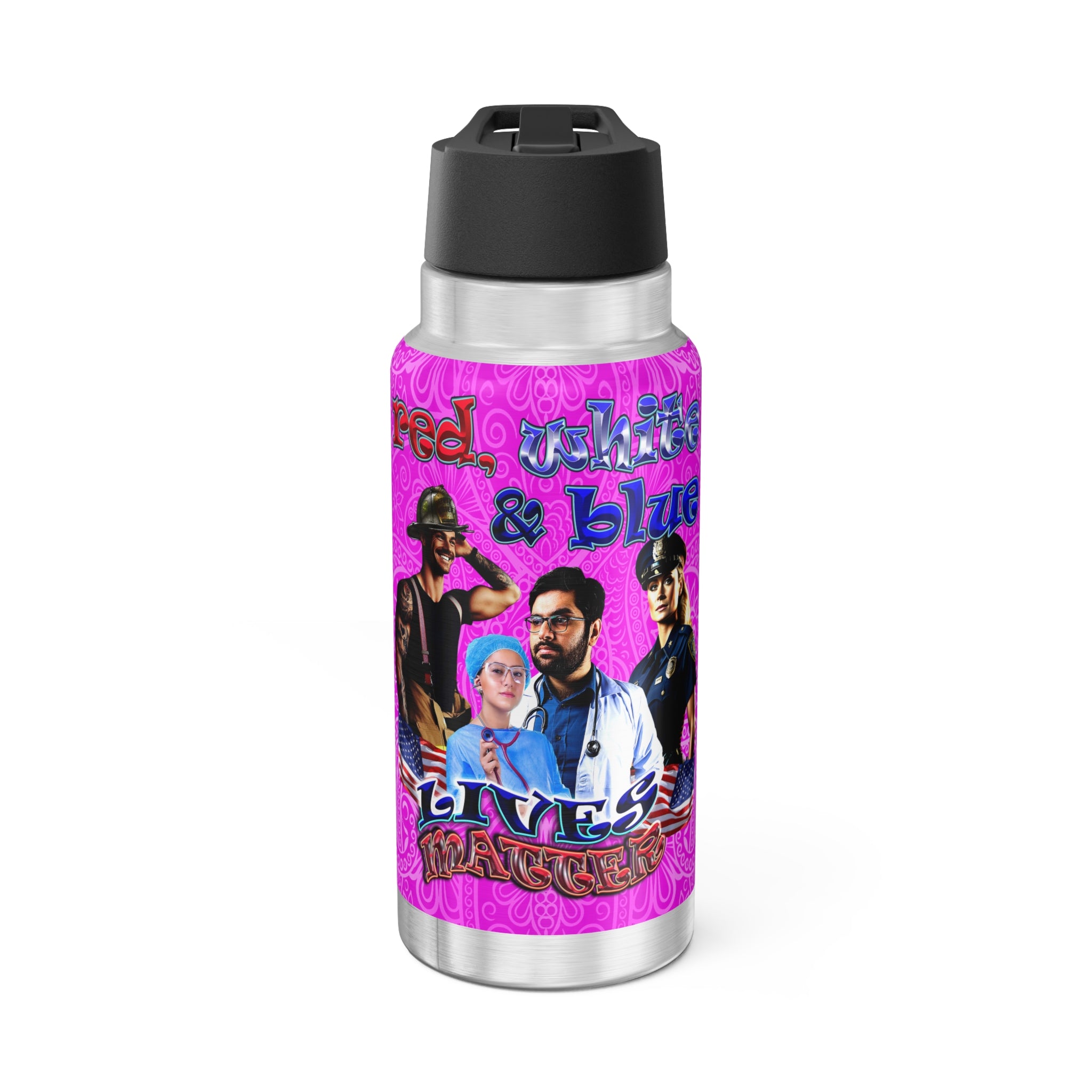 rw&b lives matter - Gator Tumbler, 32oz  (pink swirl)