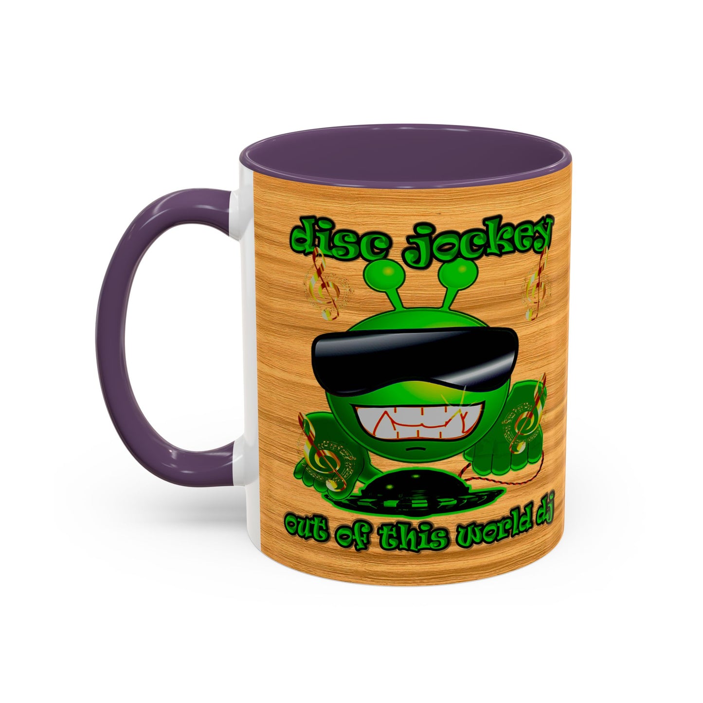 disc jockey - Accent Mug (butterscotch wood finish)