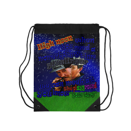 high noon - Drawstring Bag ('snoops' background)