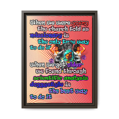 doggystyle - framed canvas art (yellow-orange wave)