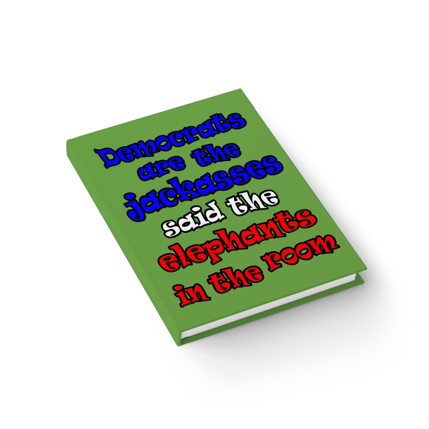 donkeys and elephants - journal-blank (green)