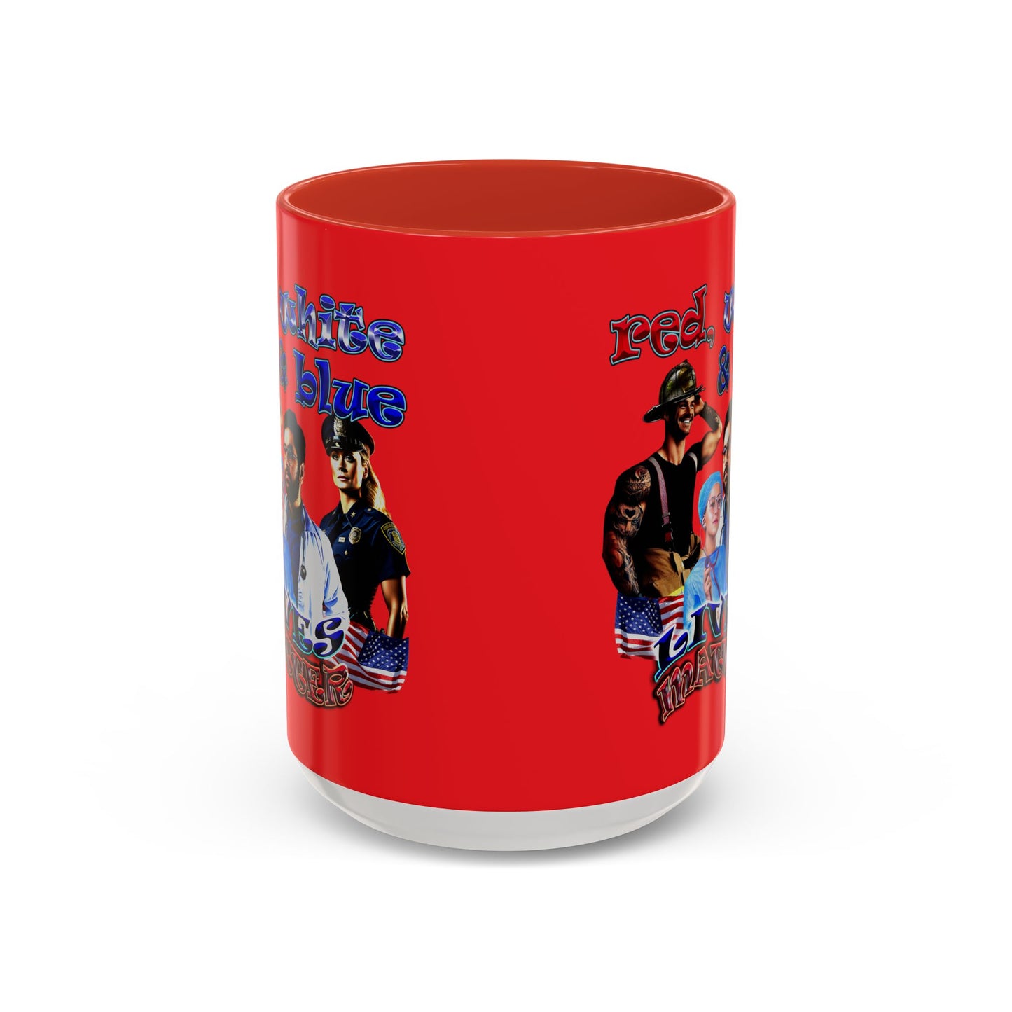 rw&b lives matter - Accent Mug (red)