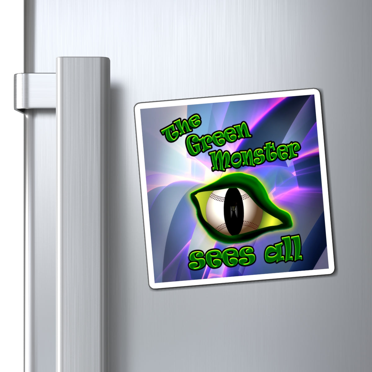 green monster - Magnets - (grey-pink wave)