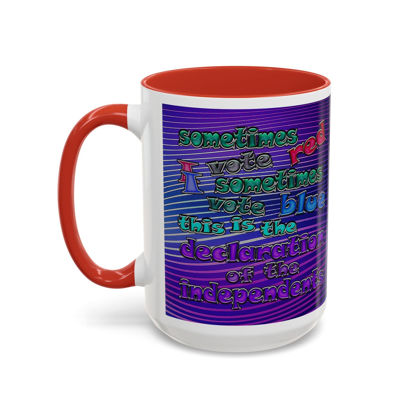 declaration of the independents - Accent Mug (purple wave)