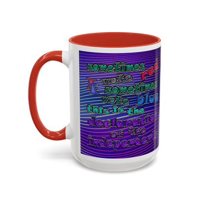 declaration of the independents - Accent Mug (purple wave)