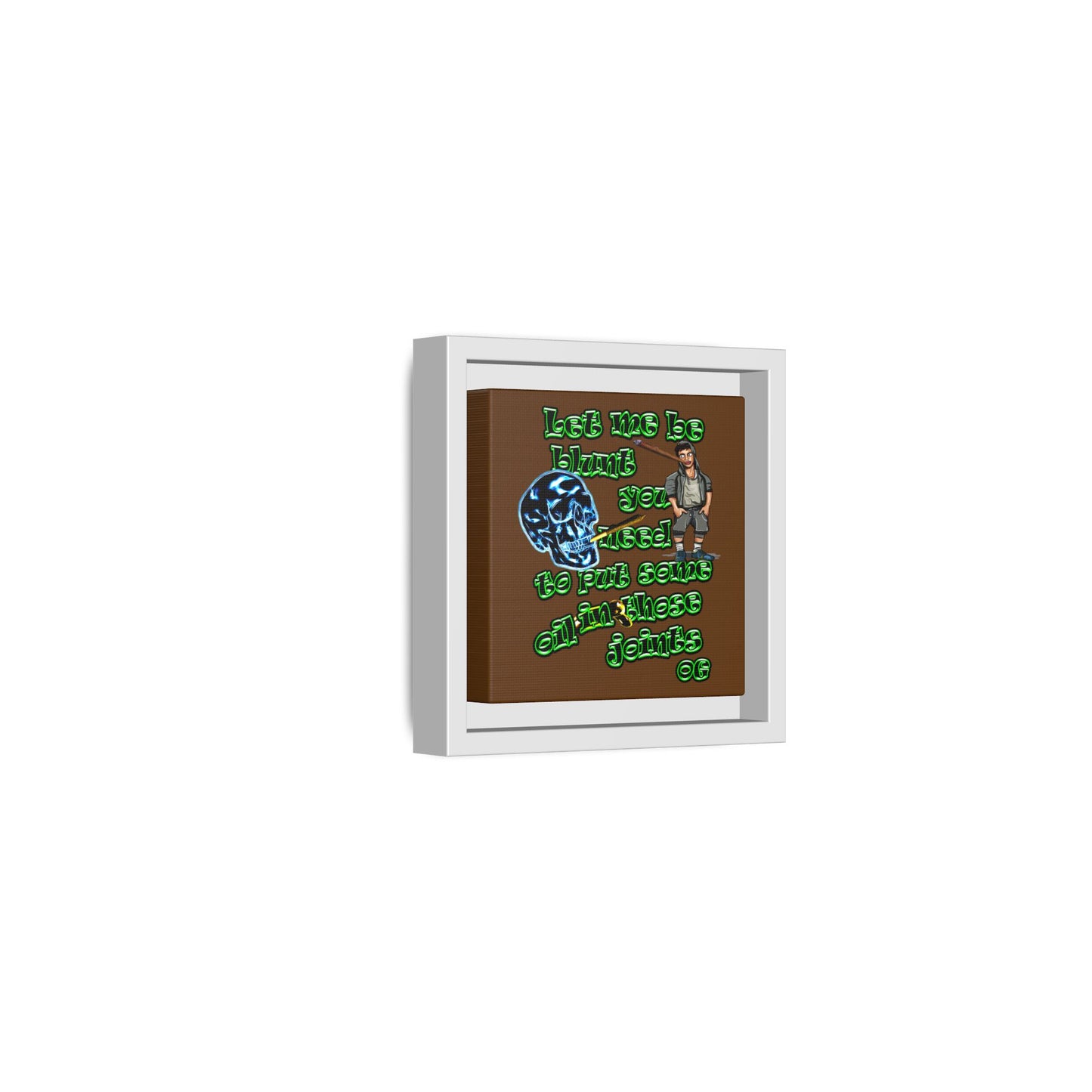 og - framed canvas art (brown)