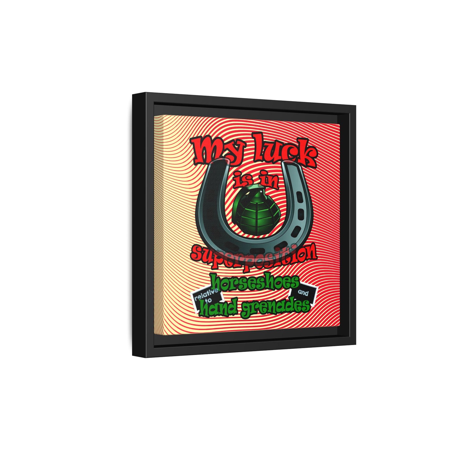my luck - framed canvas art (yellow-orange wave)