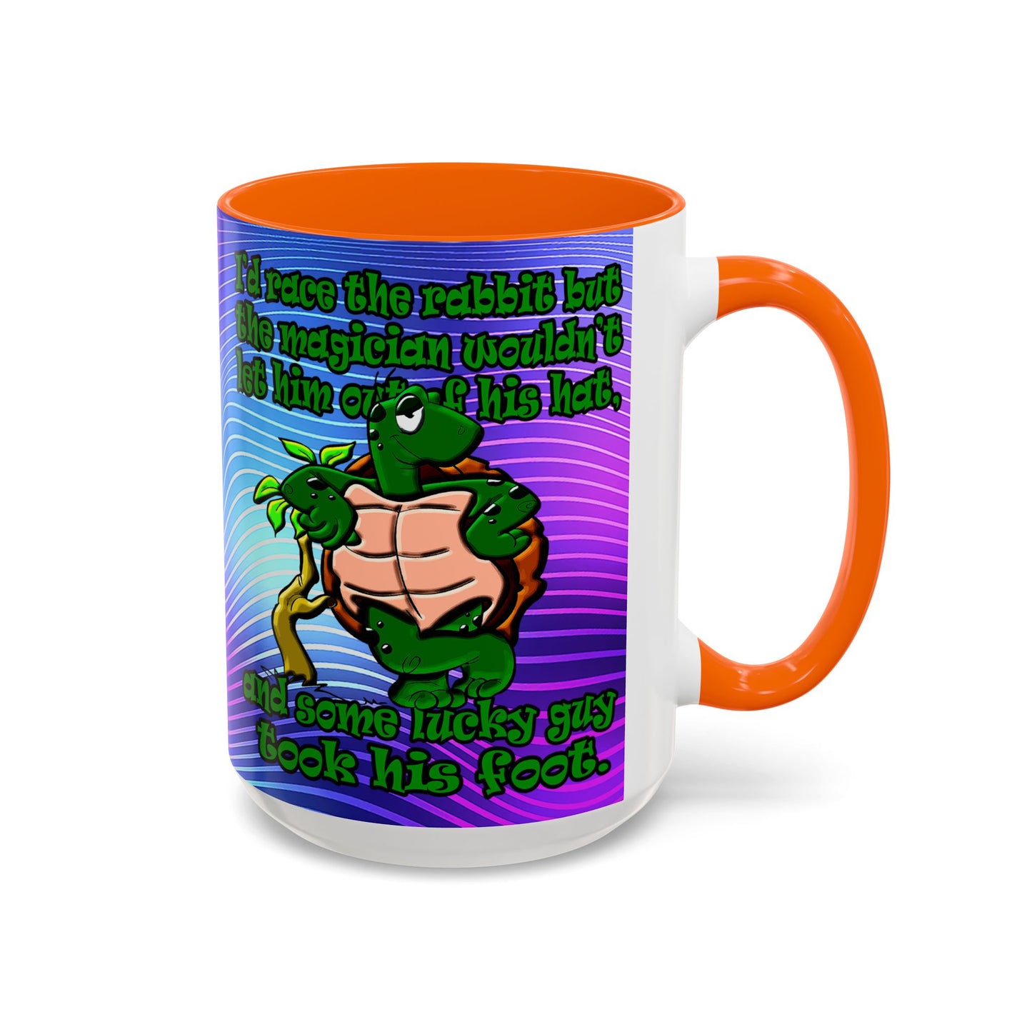 turtle race - Accent Mug (purple wave)