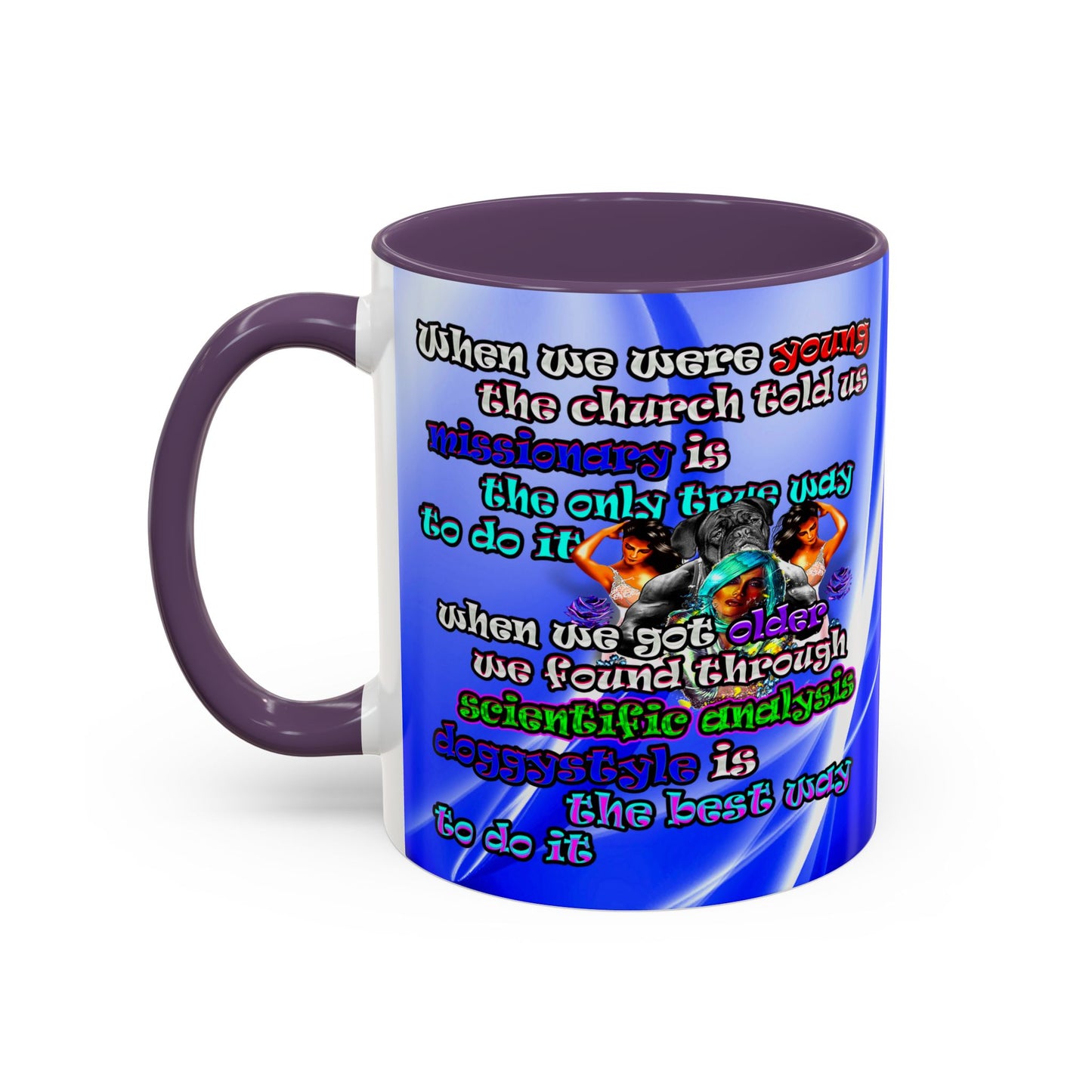 doggystyle - Accent Mug (blue-white wave)