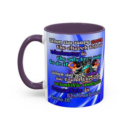 doggystyle - Accent Mug (blue-white wave)